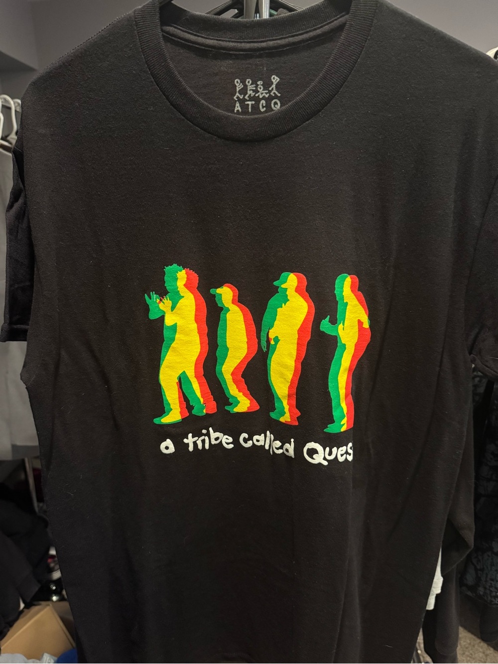 Black Graphic Tee - A Tribe Called Quest Design Sz M